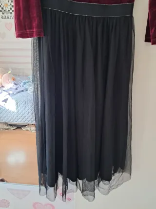 Vestido de fiesta terciopelo y tul