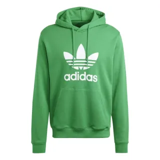 Felpa XL Adidas verde con logo Trifoglio