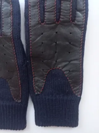 Guantes de lana y cuero