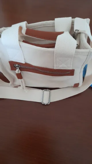 2 Bolsos Beige y Azul