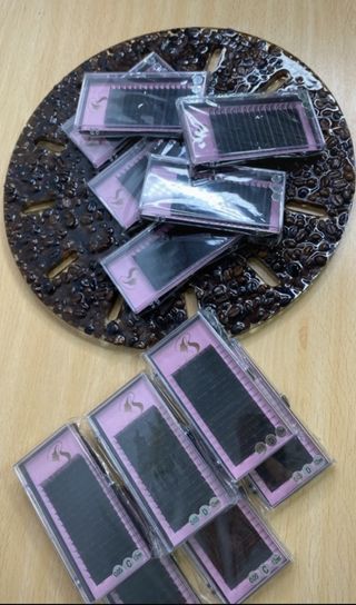 Extensiones de pestañas negras 12 cajas