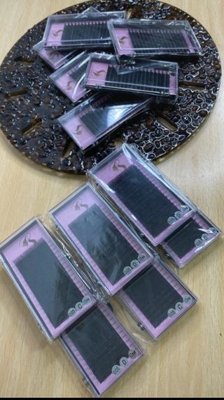 Extensiones de pestañas negras 12 cajas