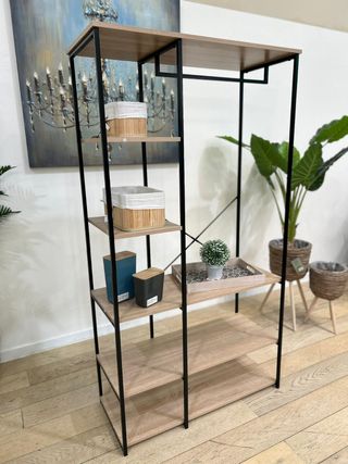 Armario Vestidor con Estanteria Sil, Estilo Industrial