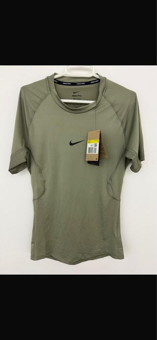 Camiseta Nike Pro Hombre Verde Talla M