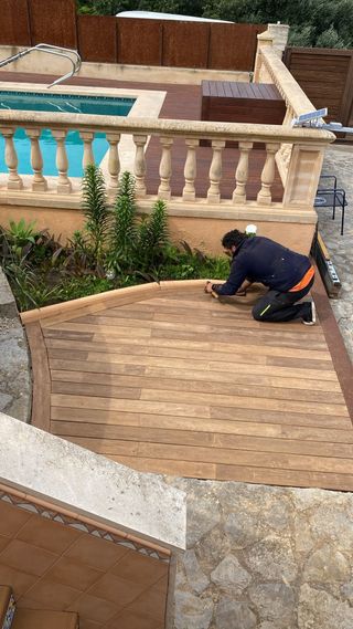 Tarima de teca por metros