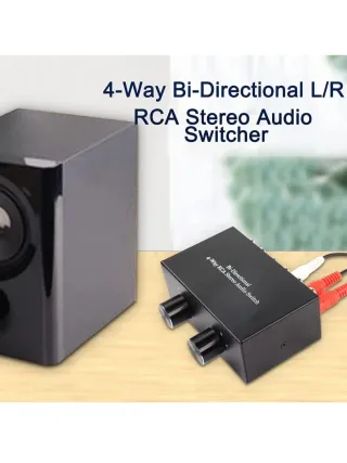 Conmutador Audio RCA Bidireccional 4 Vías