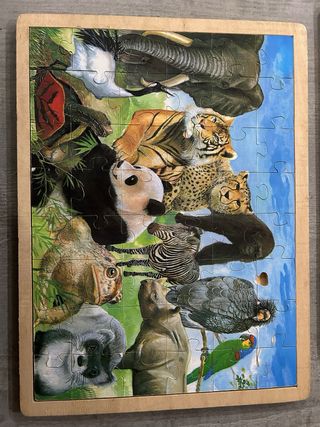 Puzzle de madera animales