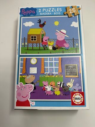 Puzzle Educa Peppa 2 Puzzles Madera 25 Piezas