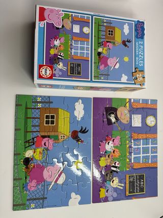 Puzzle Educa Peppa 2 Puzzles Madera 25 Piezas