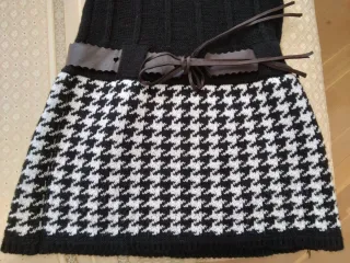 Vestido invierno negro y blanco