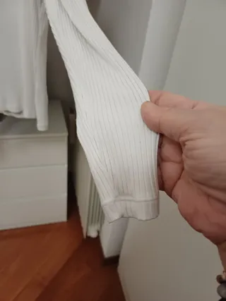 Maglia in viscosa color panna