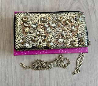 Cartera Gala Joya Pedrería Nueva