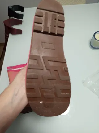 Botas de agua niña rosas y marrones