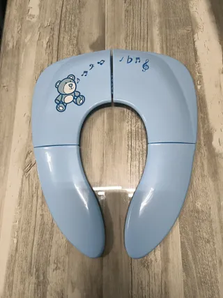 Adaptador WC infantil azul con osito