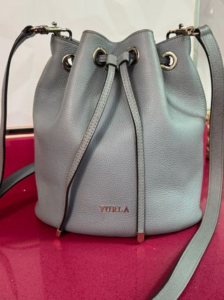 Bolso bombonera Furla Gris piel