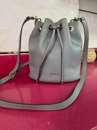 Bolso bombonera Furla Gris piel