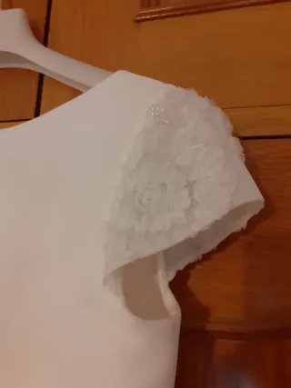 Vestido de Comunión Blanco y rosa