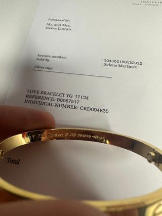 Pulsera Cartier Love Oro