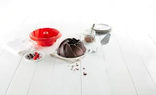 Molde Savarín Espiral Lekue Silicona Rojo 20cm