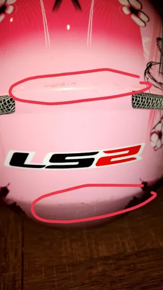 Casco Moto Integral LS2 Rosa Flores