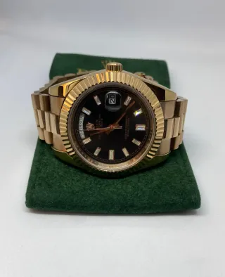 ✅ Day-Date Oro Rosa Negro Diamantes