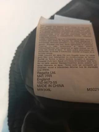 Regatta Pantalones Impermeables Negros