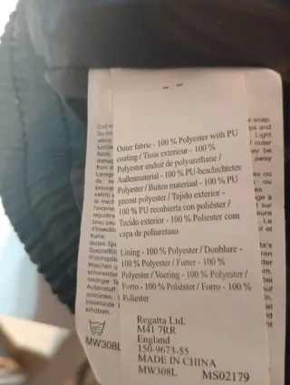 Regatta Pantalones Impermeables Negros