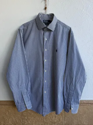 Camisa Polo Ralph Lauren Rayas Azul/Blanco