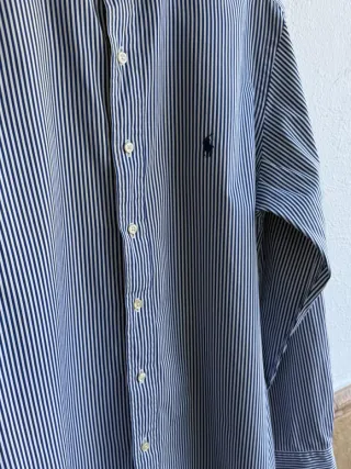 Camisa Polo Ralph Lauren Rayas Azul/Blanco