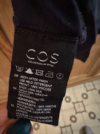 Top COS sin manga seda y viscosa Talla Única