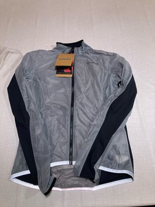 Chaqueta Cortavientos Shimano Negra y Gris