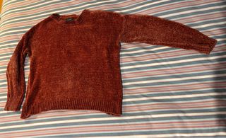 Jersey naranja de chenilla de Primark