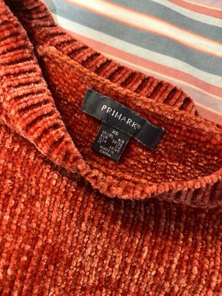 Jersey naranja de chenilla de Primark