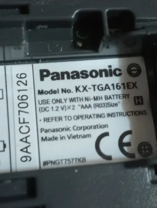 Teléfono fijo Panasonic negro
