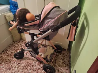 Carretto per bambole doppio