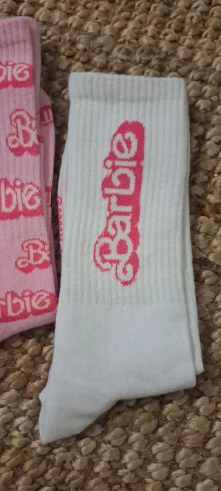 Calcetines Barbie Rosa y Blancos Talla Única