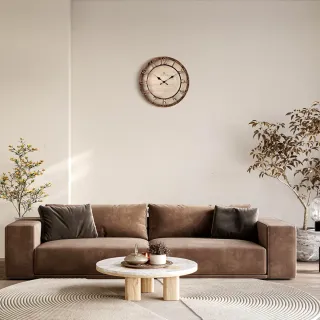 Reloj de Pared Vintage Bronce Silencioso