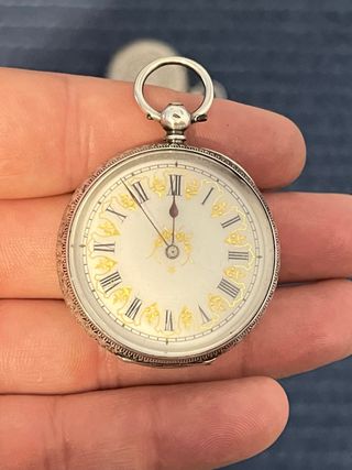 Orologio da tasca o ciondolo da donna in argento 935