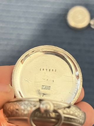 Orologio da tasca o ciondolo da donna in argento 935