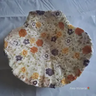 Concha decorada decoupage