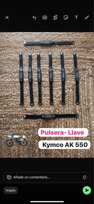 Pulsera Llave Kymco AK 550 RFID