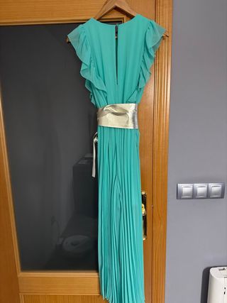 Mono largo fiesta dorado y turquesa