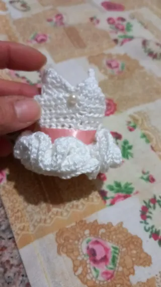 Bomboniera tutu' uncinetto bianca