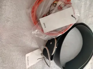 Confezione di 2 cinture Mango Nero e Arancione