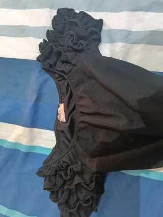 Body baile negro con volantes talla xs