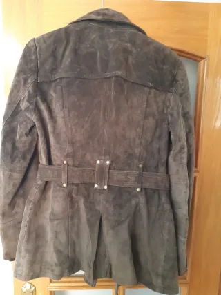 Chaquetón Stradivarius Ante Marrón