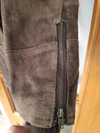 Chaquetón Stradivarius Ante Marrón