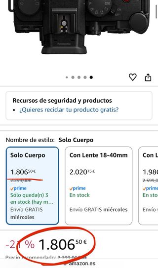 OFERTÓN Panasonic Lumix S5IIX CON GARANTÍA