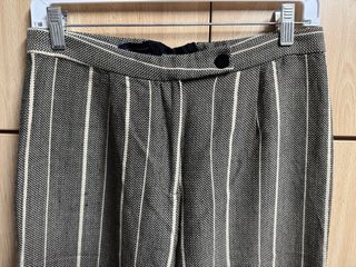 Pantalón Adolfo Dominguez Rayas Gris Blanco