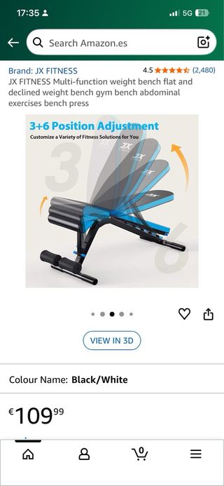 Banco de Pesas JX FITNESS Multifunción